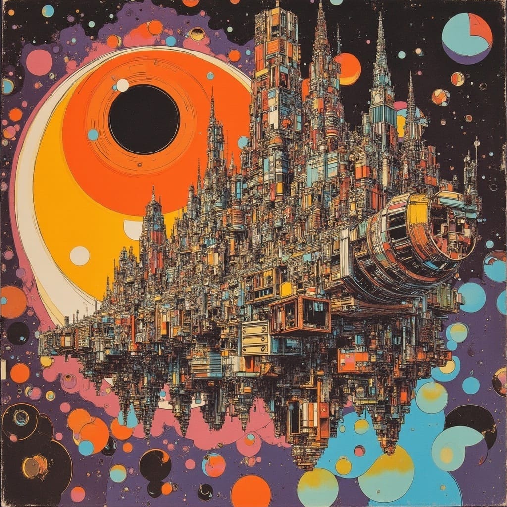 11 City size Space craft travels through space EPE2