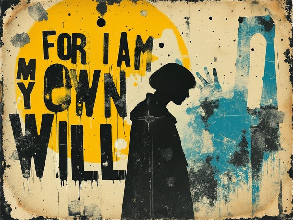 Kherson graffiti on Freedom Square - “For I am my own will.”